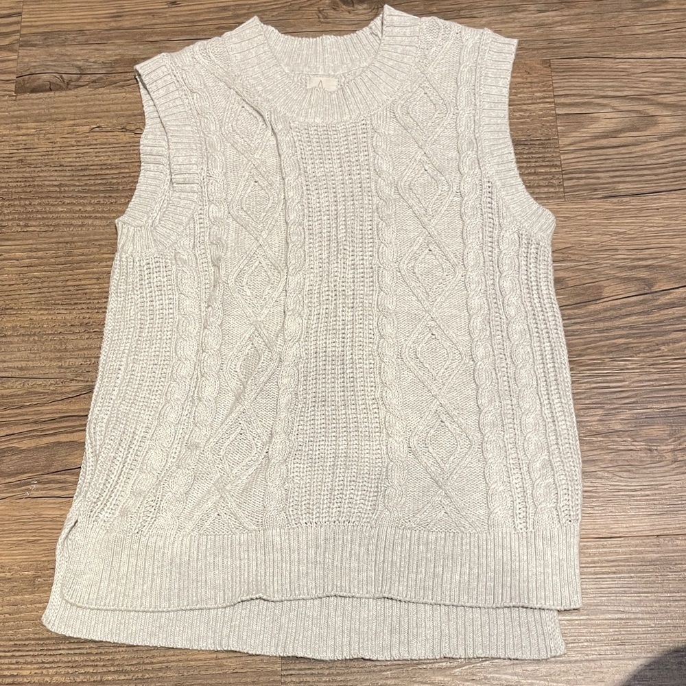 Joie Light Gray Knit Sweater Vest